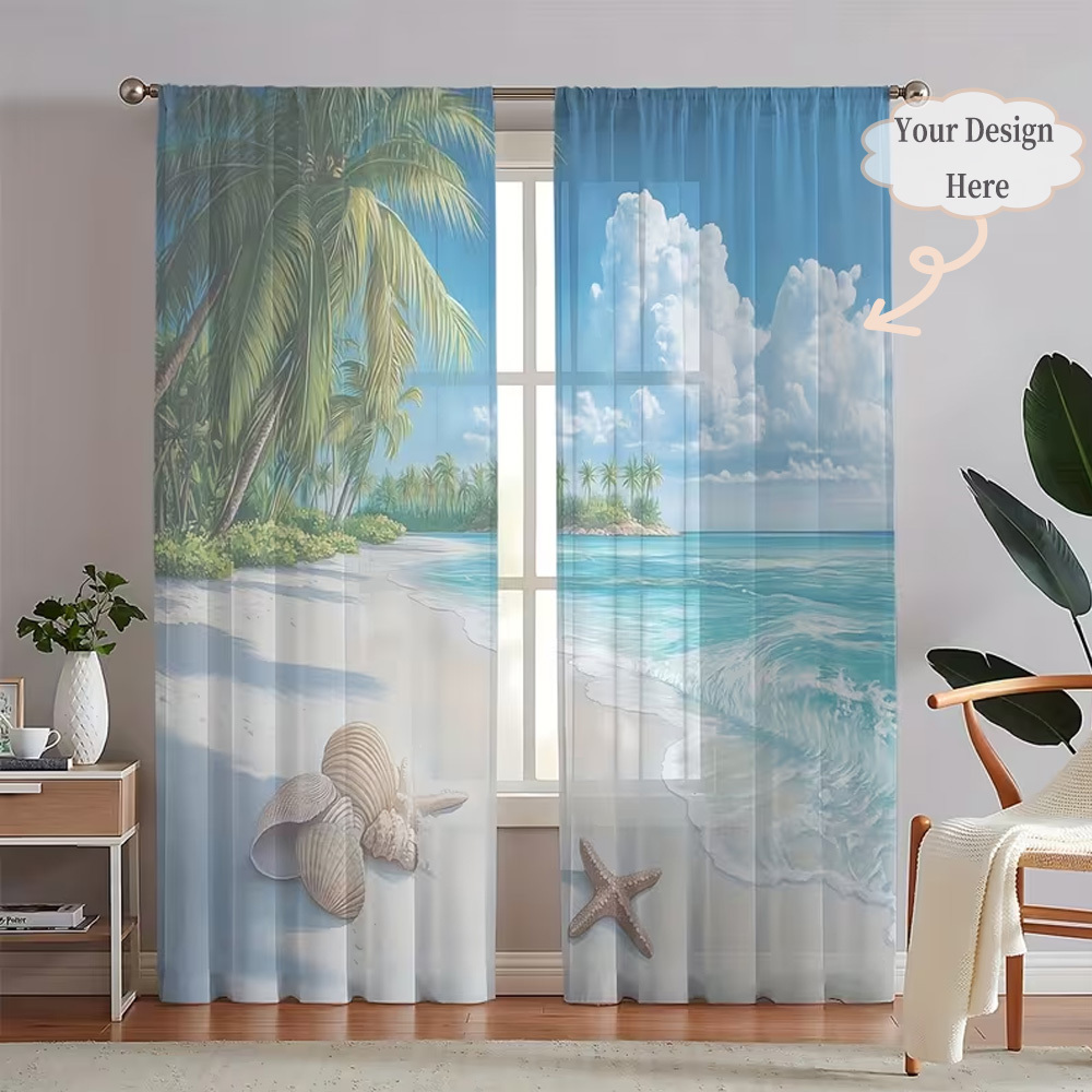 Home Textile - Tende Trasparenti Personalizzate 2D Piatte in