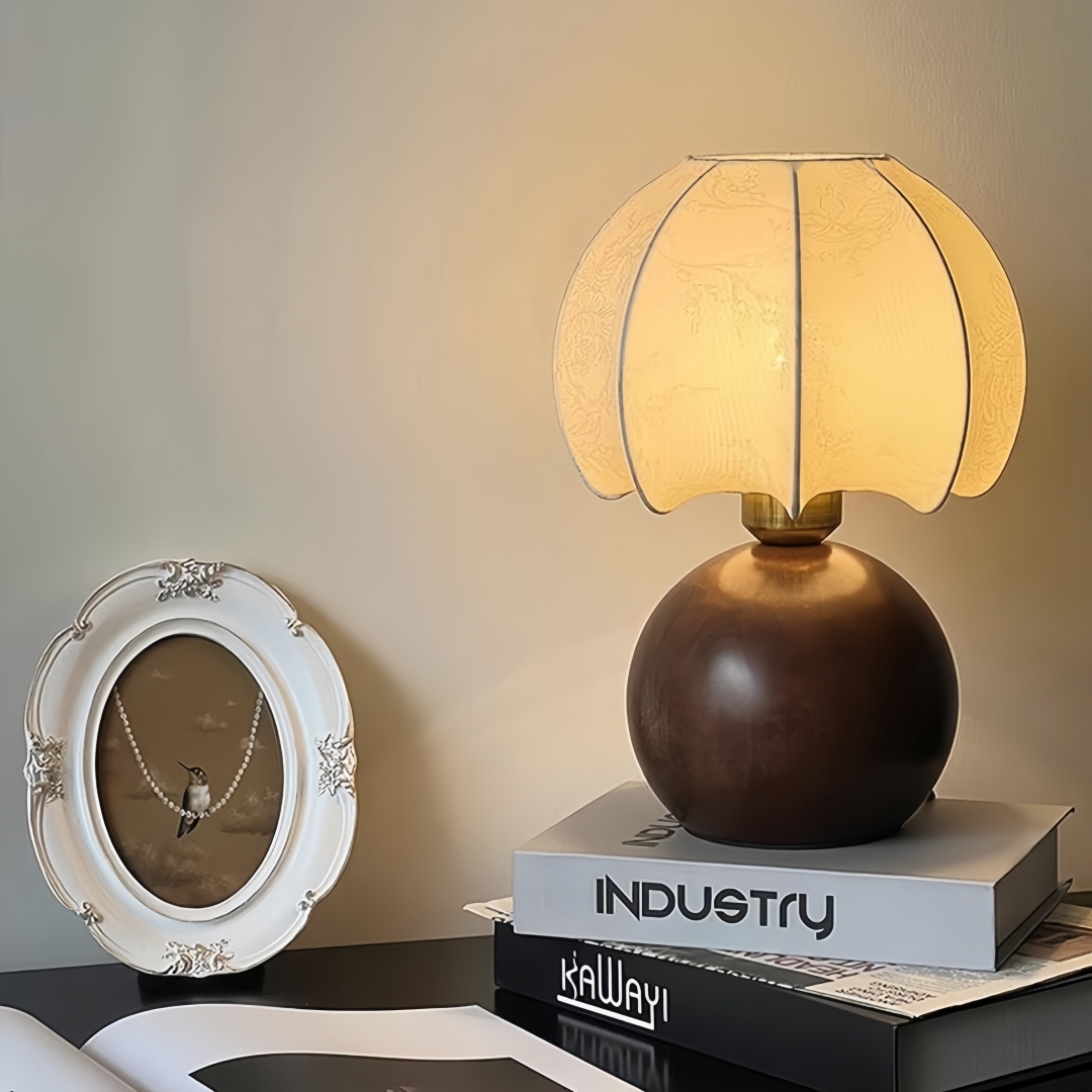Home Textile - Lampada da tavolo floreale vintage, lampada