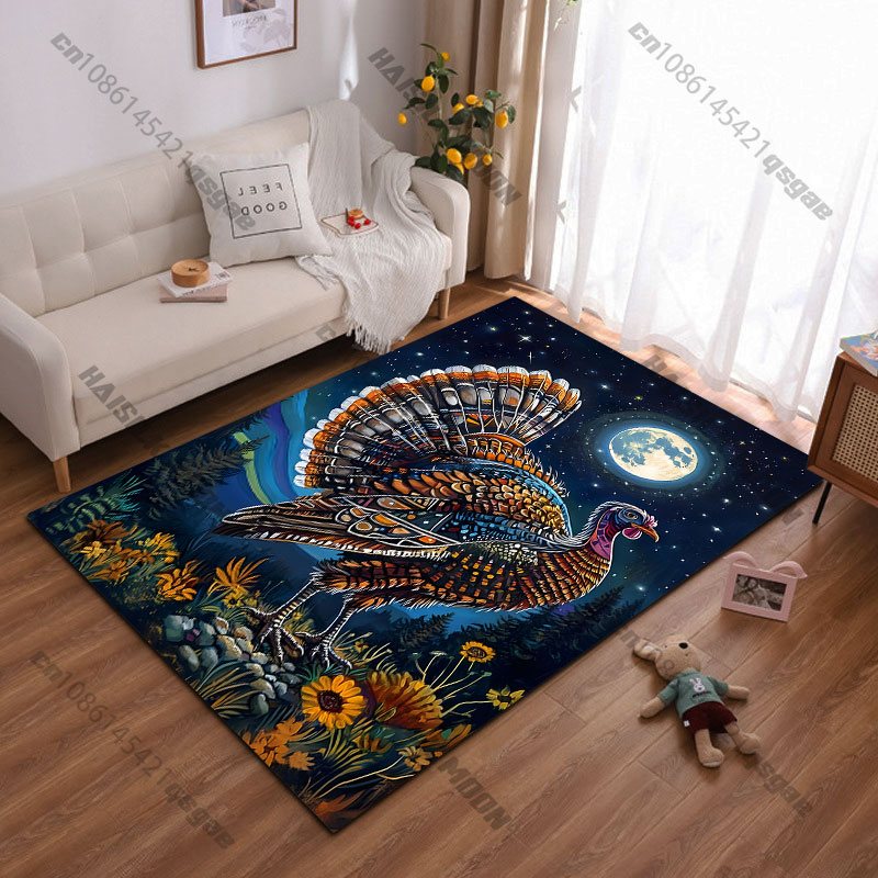 Home Textiles Turkey - Tappeto con motivo a fiori lunari
